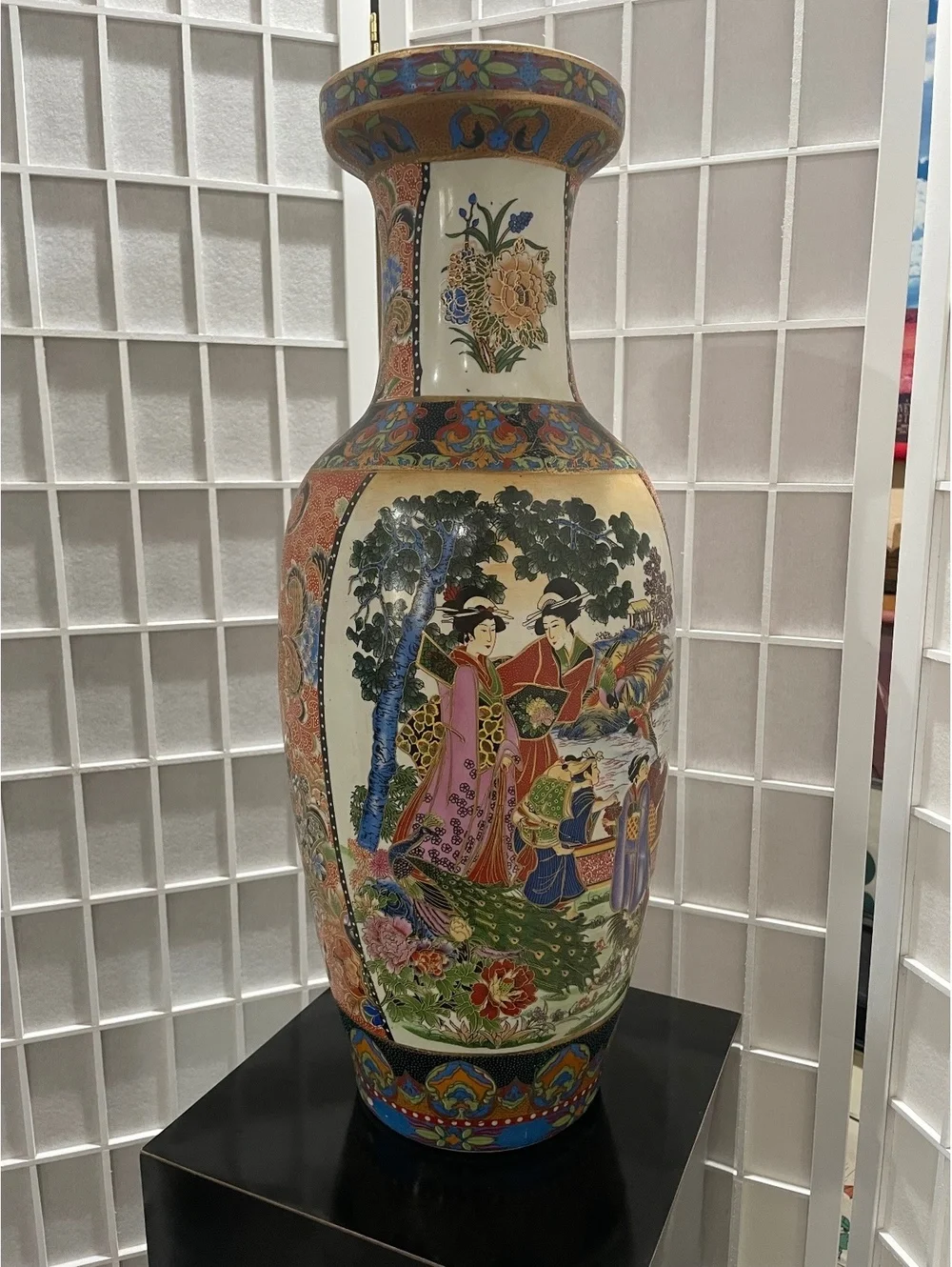 Japanese Royal Satsuma Large 23 Inch Vase